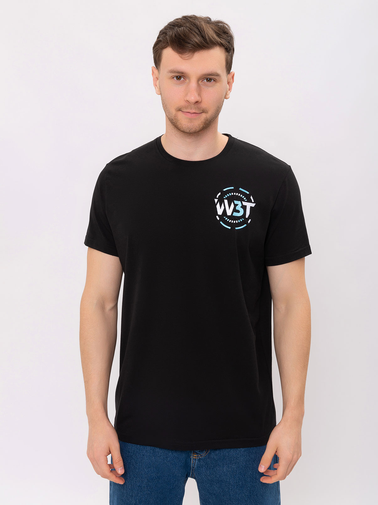 T-shirt W3T black (embroidery) #2