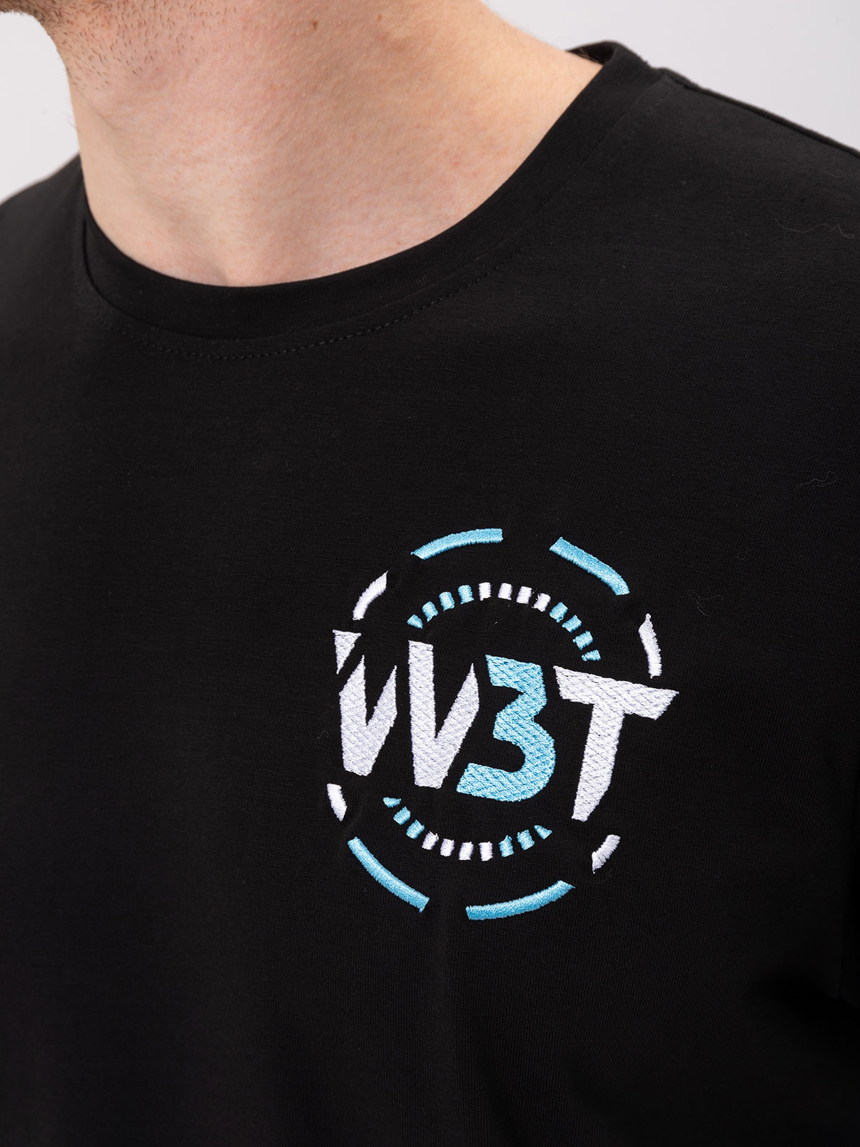 T-shirt W3T black (embroidery) #3