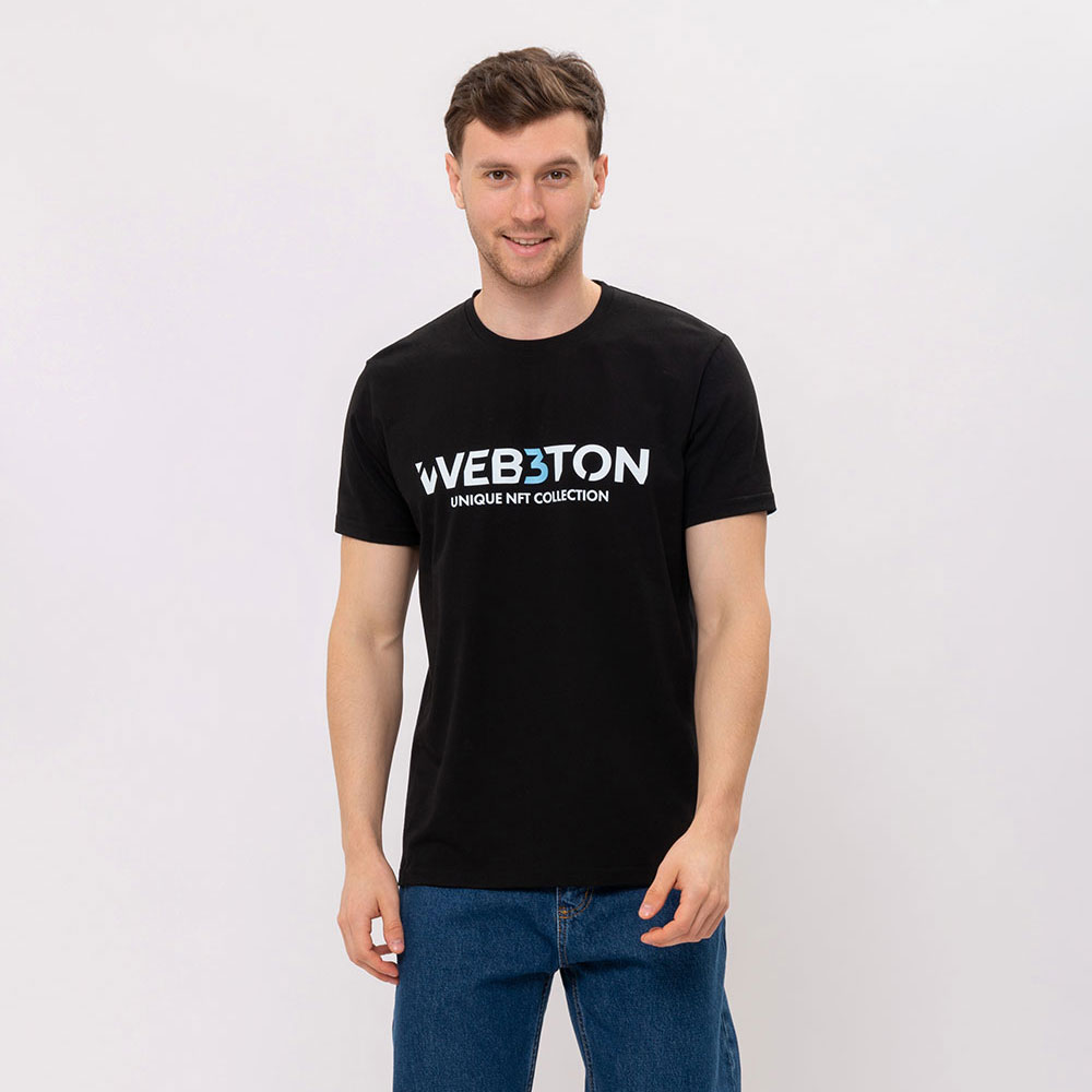 Black T-shirt with WEB3TON logo